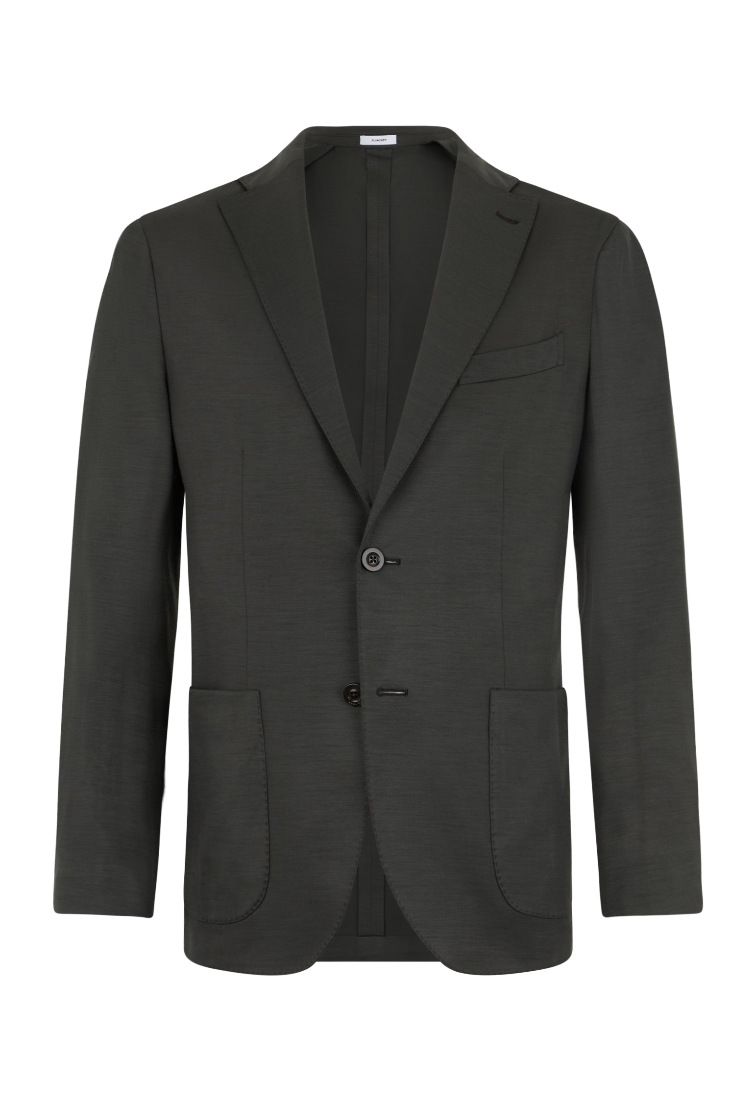K-Jacket in jersey di lana leggera verde scuro
