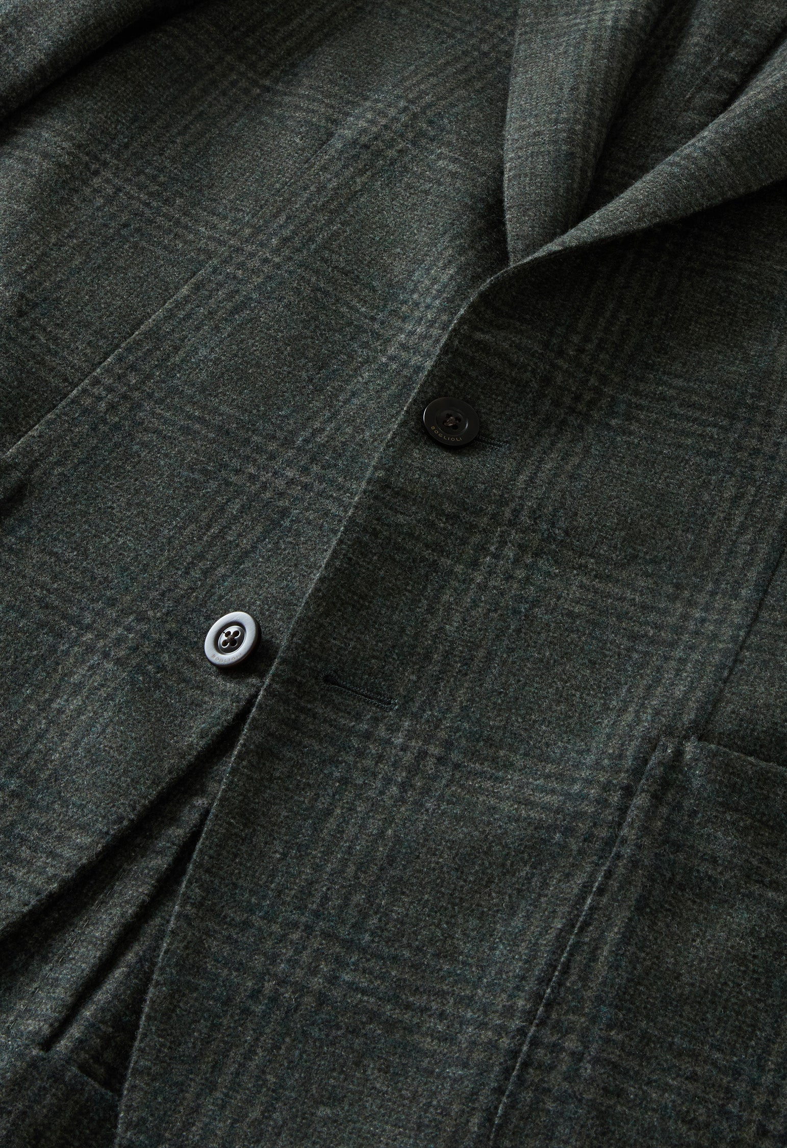 Green soft Flannel Prince of Wales K-Jacket
