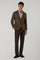 Brown Garment Dyed Wool Herringbone K-Jacket