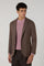 Mauve Garment Dyed Wool Herringbone K-Jacket