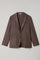 Mauve Garment Dyed Wool Herringbone K-Jacket