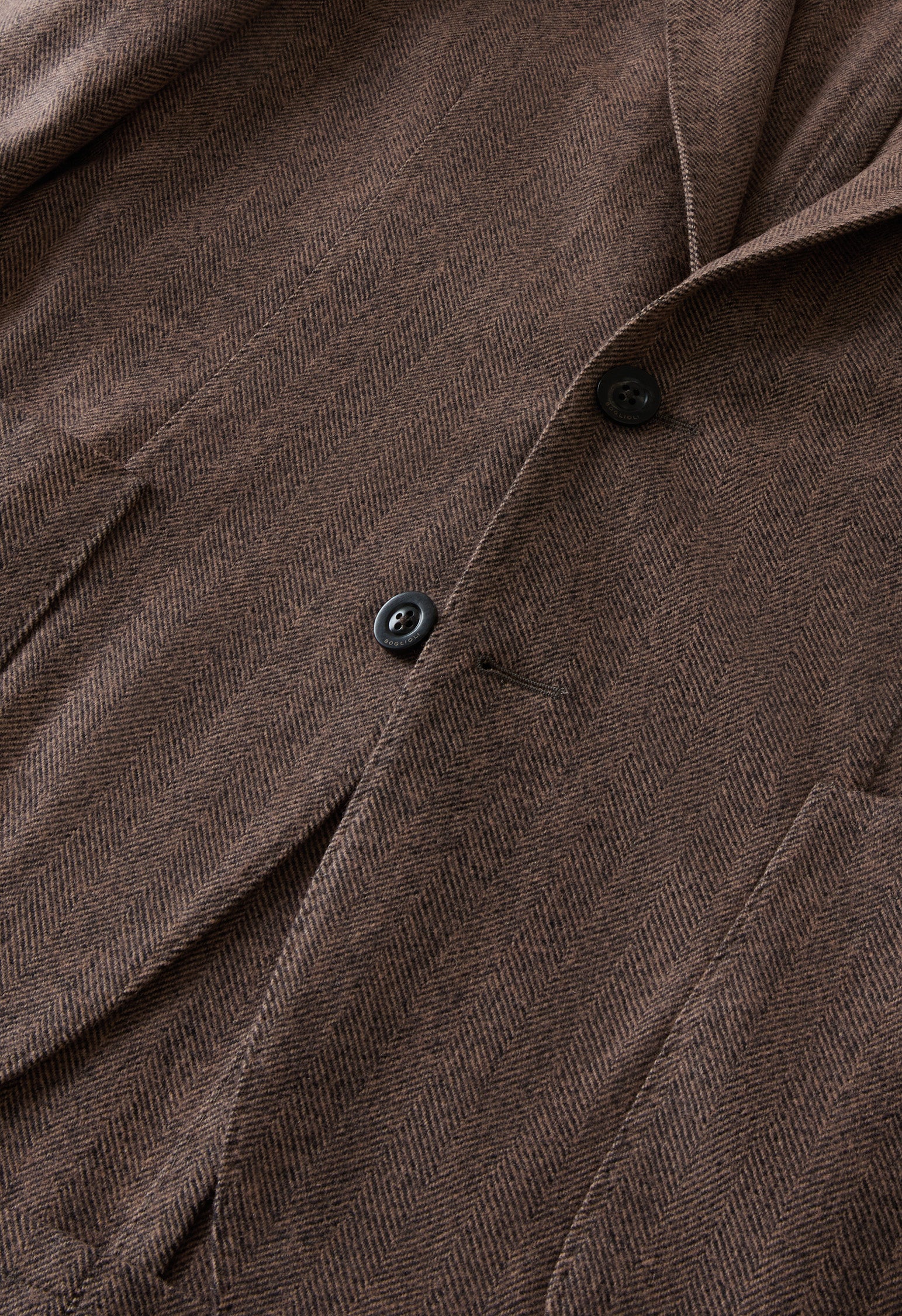 Mauve Garment Dyed Wool Herringbone K-Jacket