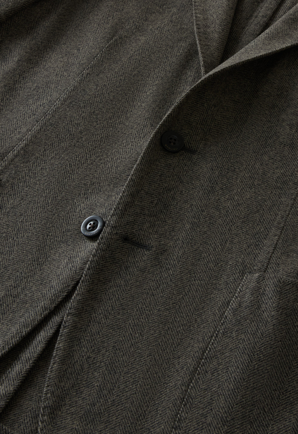 Taupe, stückgefärbte K-Jacket aus Wolle mit Fischgrätmuster