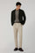 Dark Green Garment Dyed Wool Herringbone K-Jacket