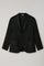 Dark Green Garment Dyed Wool Herringbone K-Jacket