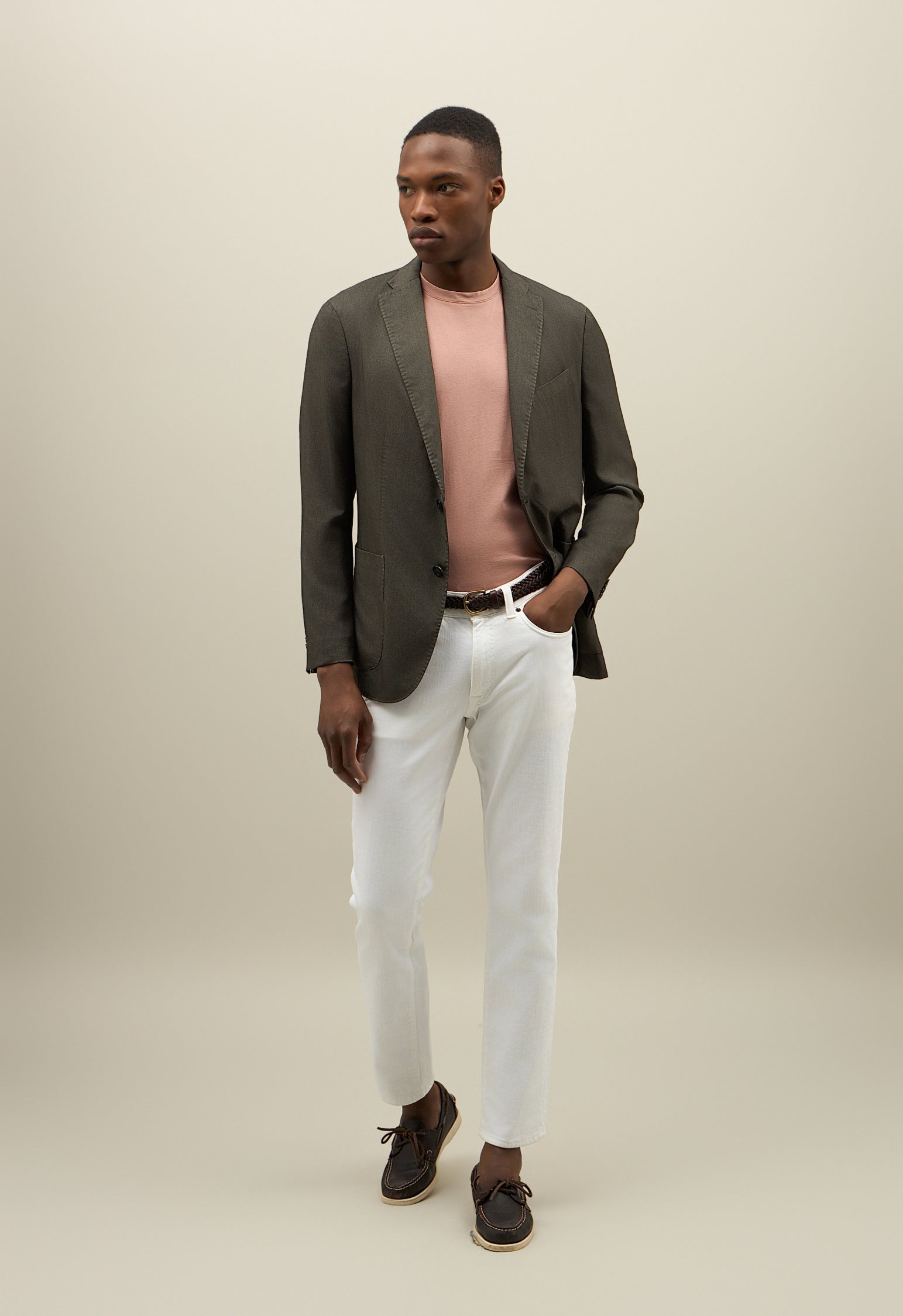 K-Jacket in cashmere e seta tinta in capo verde