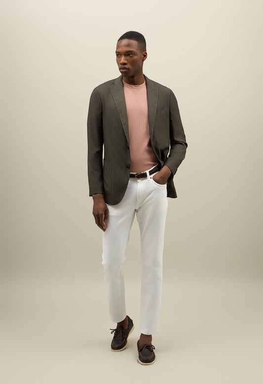 Green Garment Dyed Cashmere Silk K-Jacket