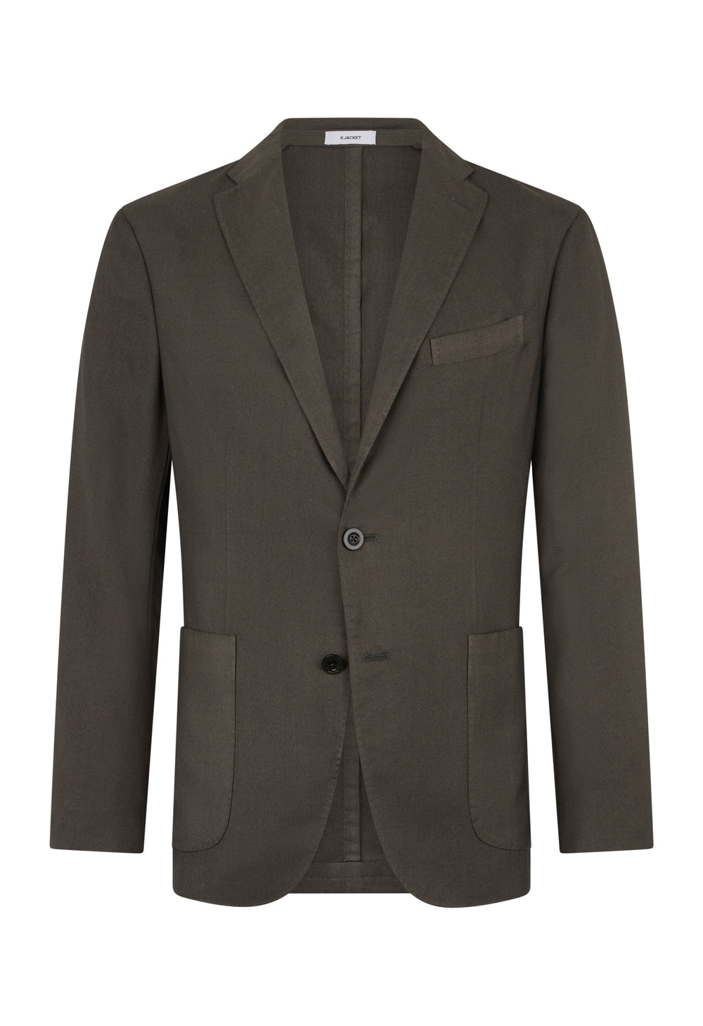 Grüne stückgefärbte K-Jacket aus Kaschmir-Seide