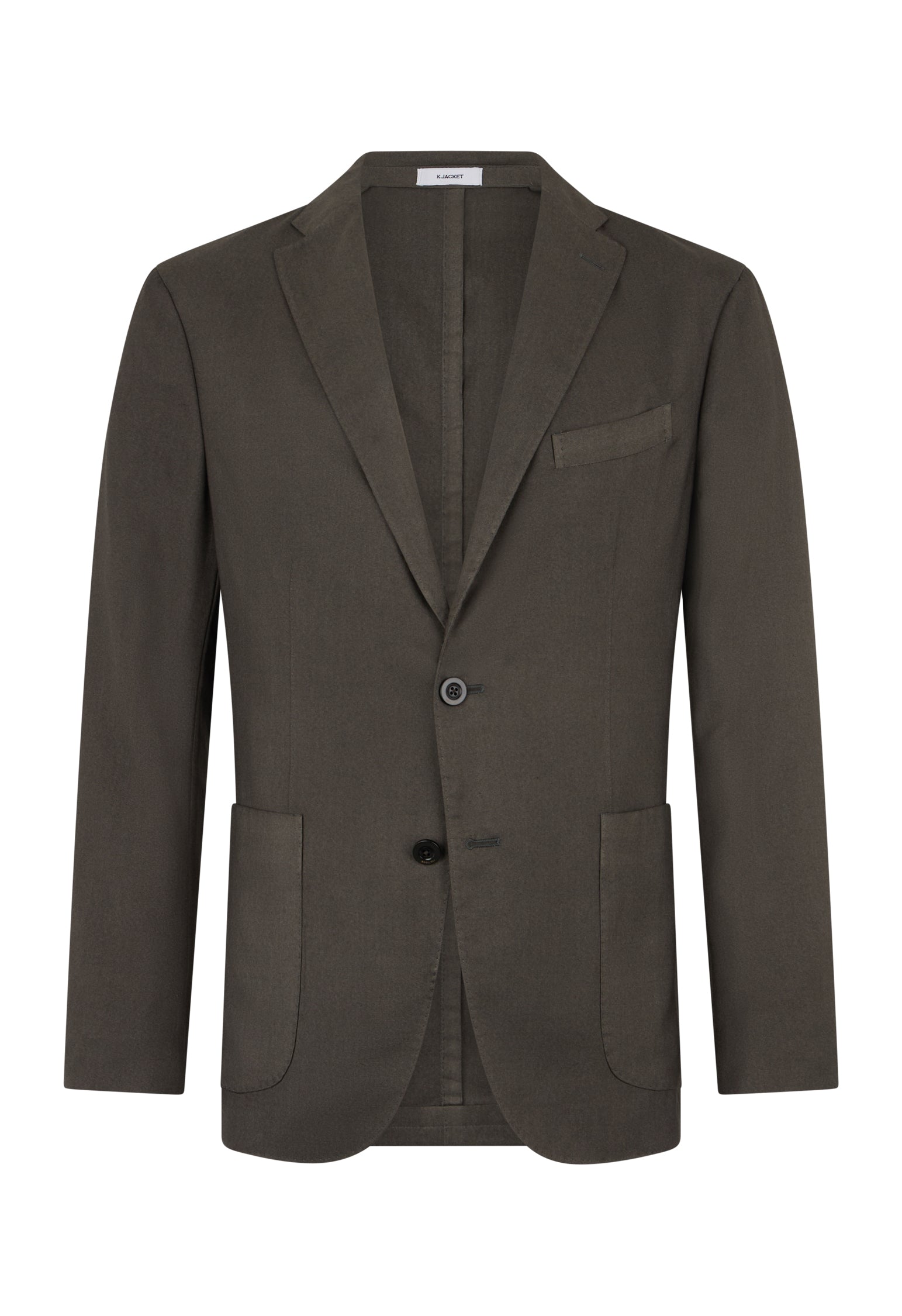 Grüne stückgefärbte K-Jacket aus Kaschmir-Seide