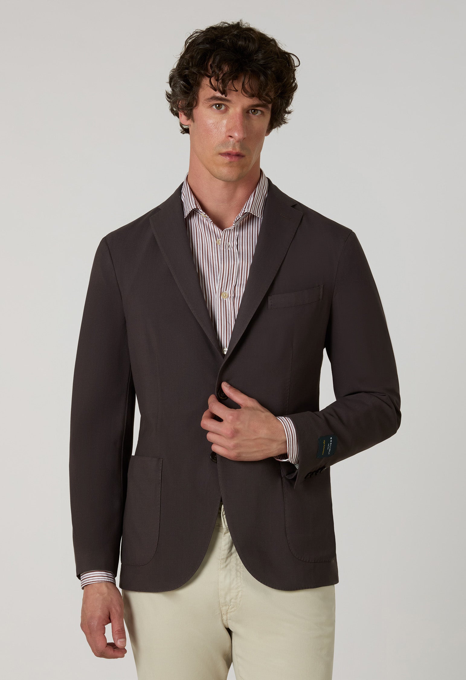 K-Jacket in lana High Performance marrone