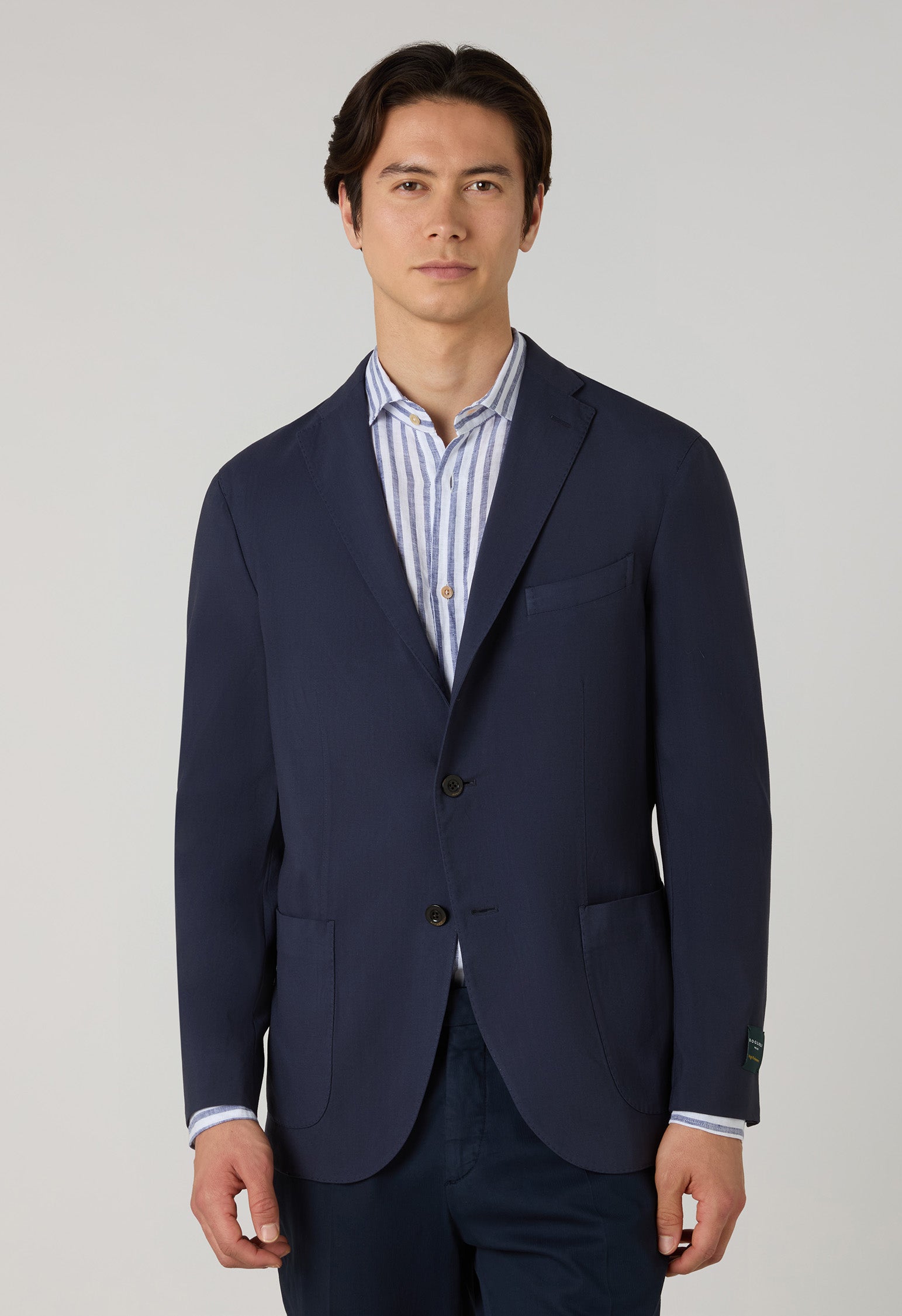 Blaue K-Jacket aus High-Performance-Wolle