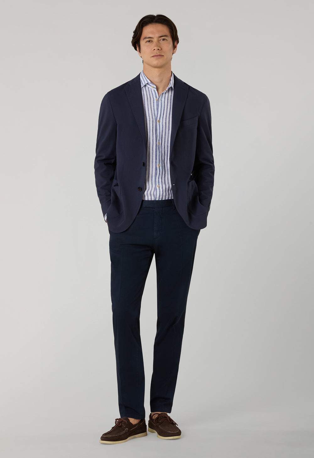 Blaue K-Jacket aus High-Performance-Wolle