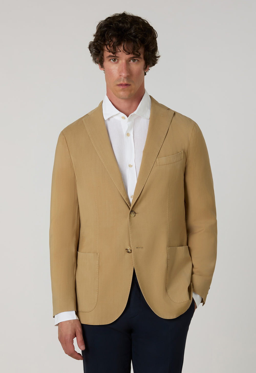 K-Jacket in lana e cashmere High Performance beige