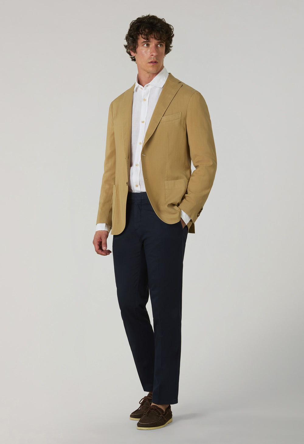 K-Jacket in lana e cashmere High Performance beige