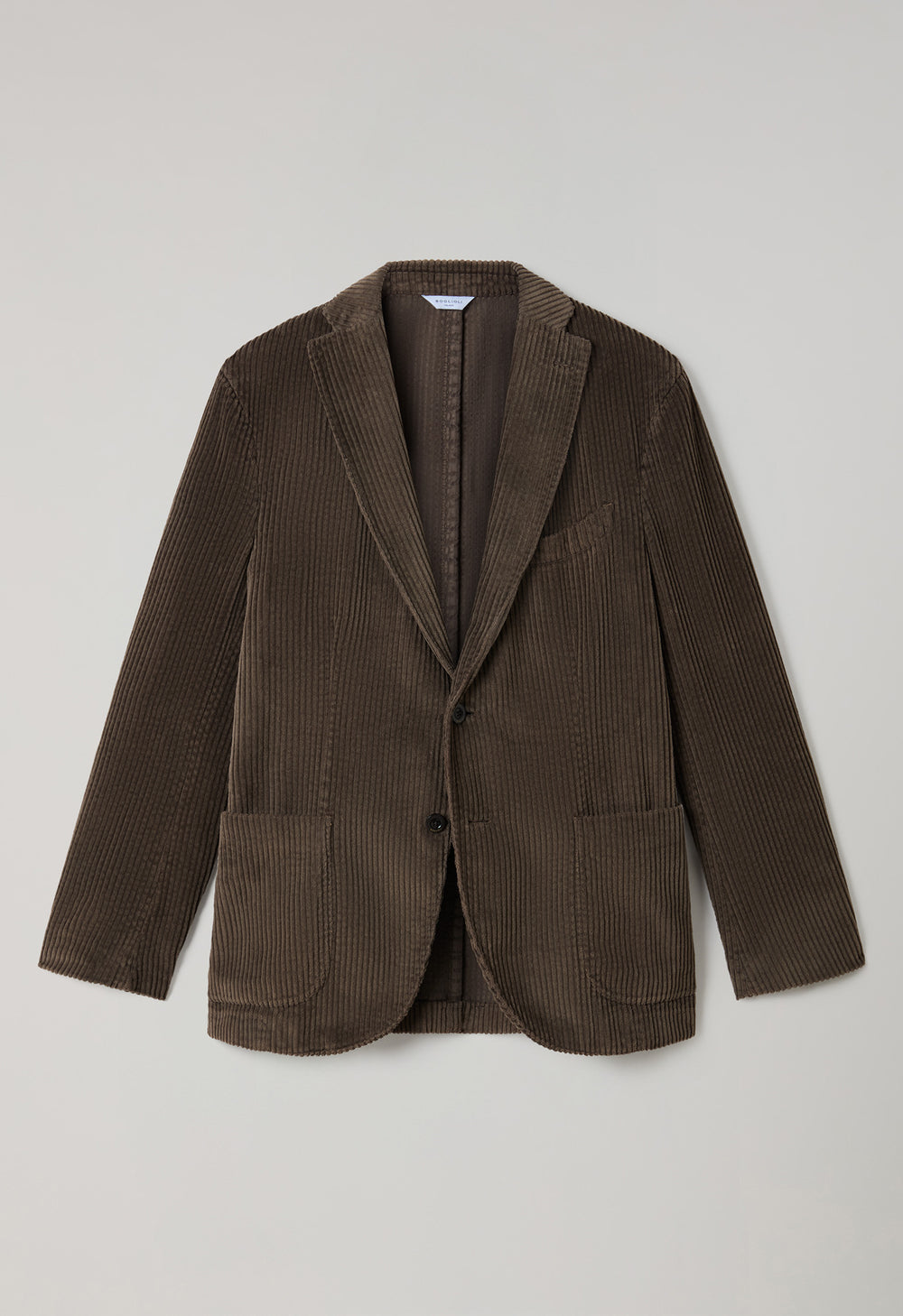 K-Jacket in velluto a costa larga tinto in capo khaki