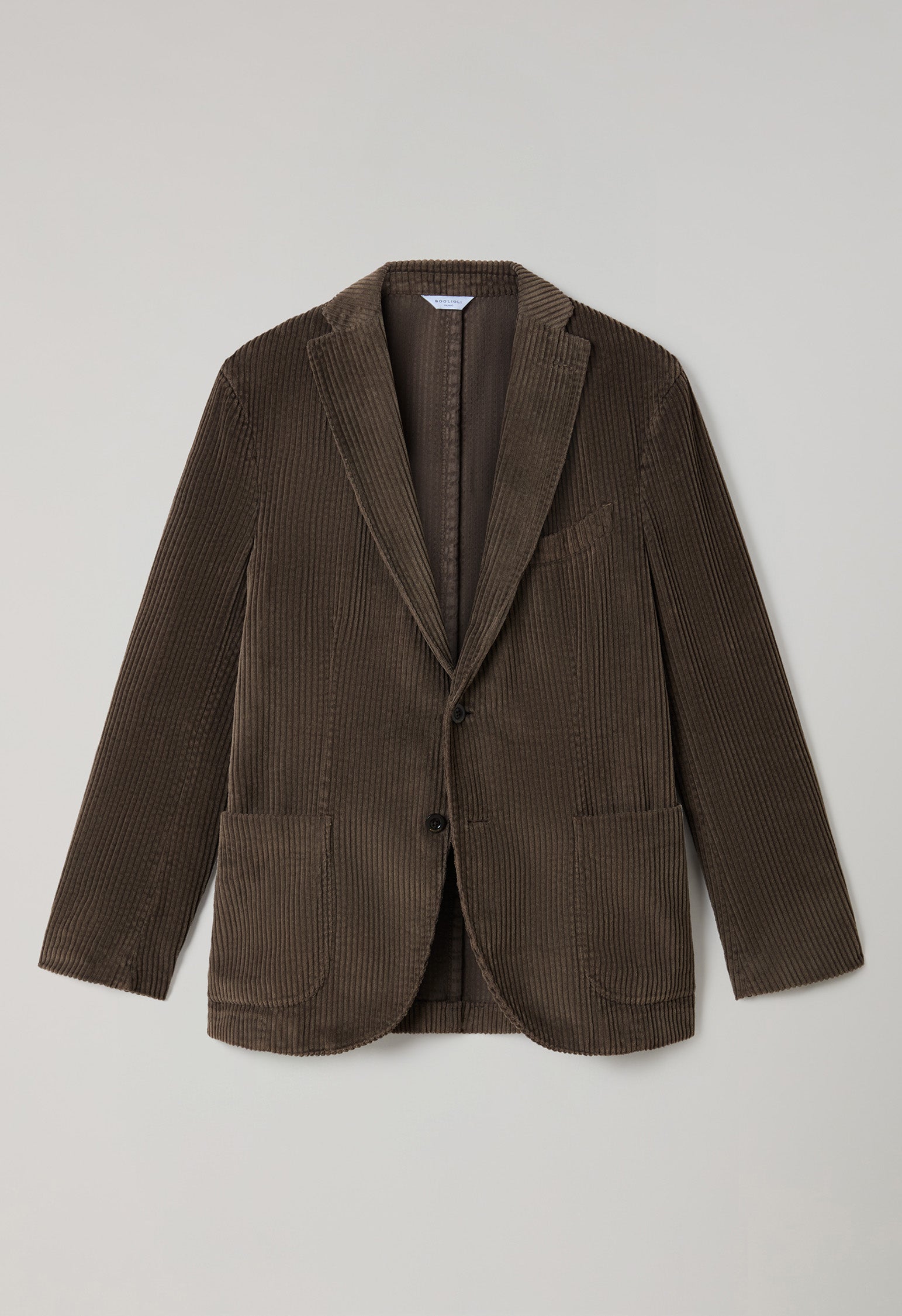 K-Jacket in velluto a costa larga tinto in capo khaki