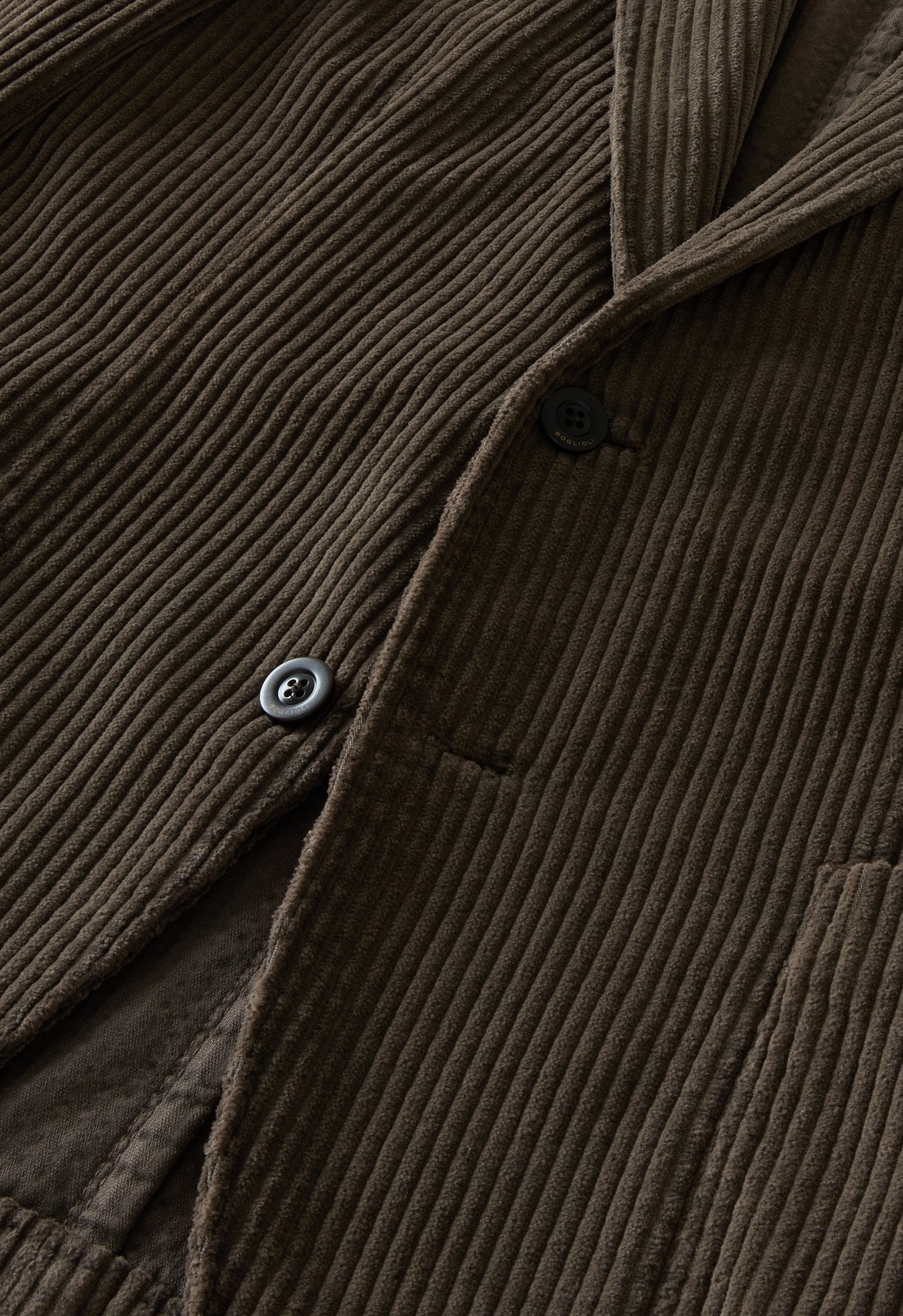 K-Jacket in velluto a costa larga tinto in capo khaki