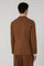 Braune, stückgefärbte K-Jacket aus weicher Baumwolle