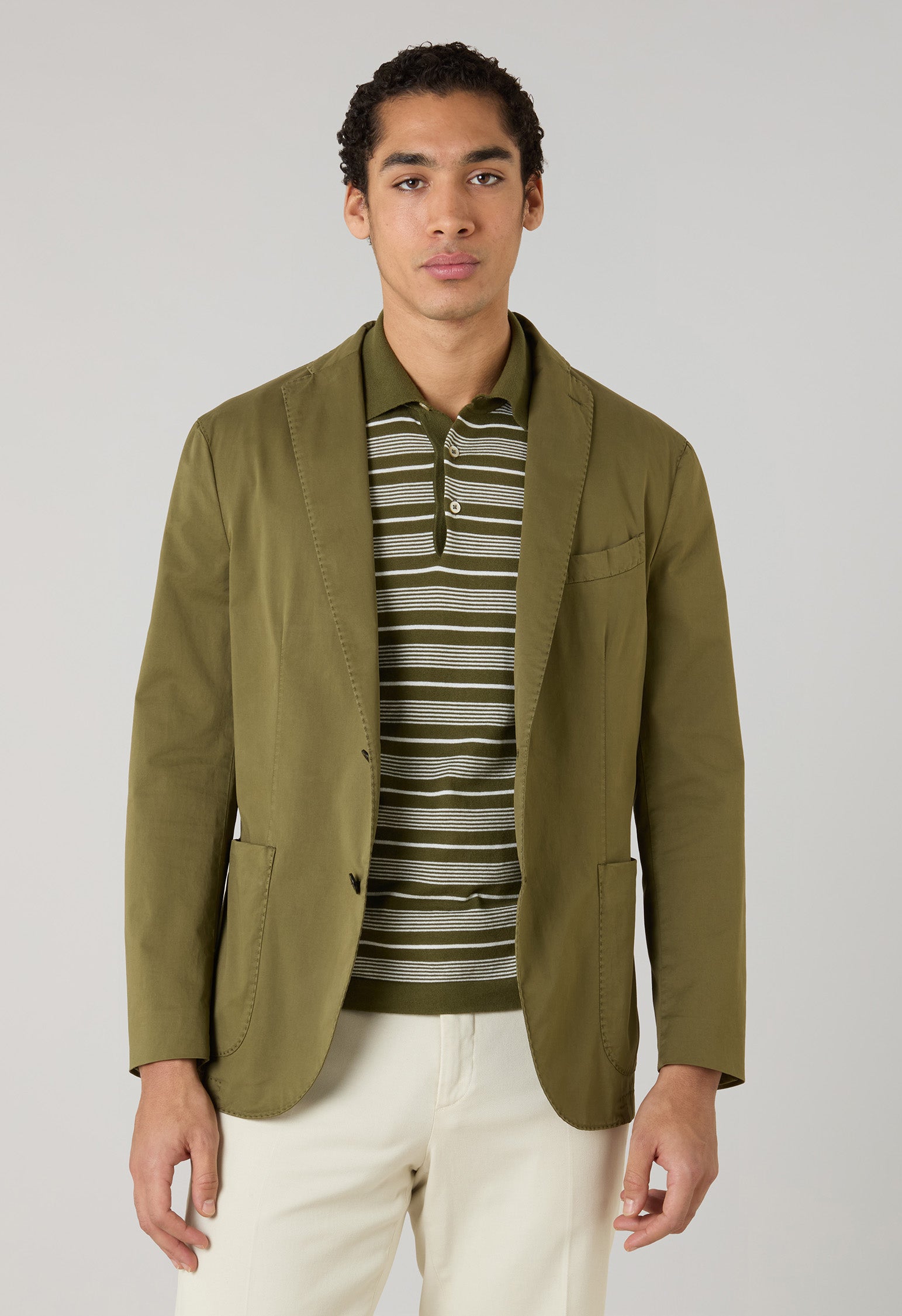 Green Garment Dyed Supima Cotton K-Jacket
