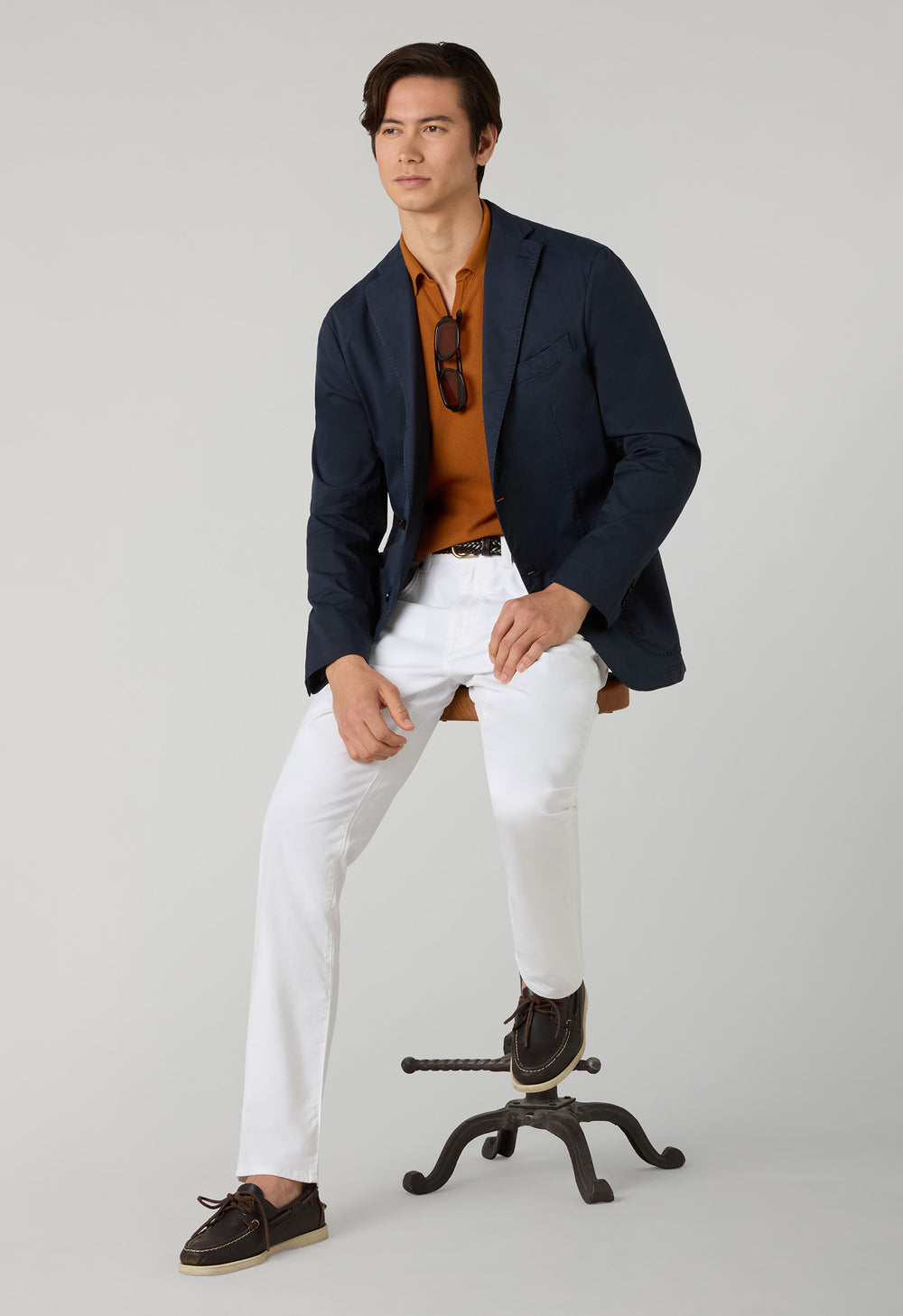 K-Jacket in cotone tinto in capo blu