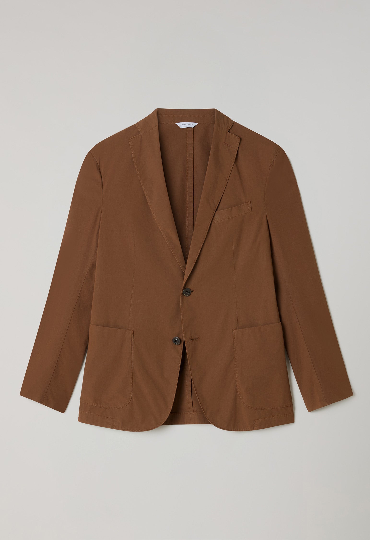 Abito K-Jacket in popeline tinto in capo marrone