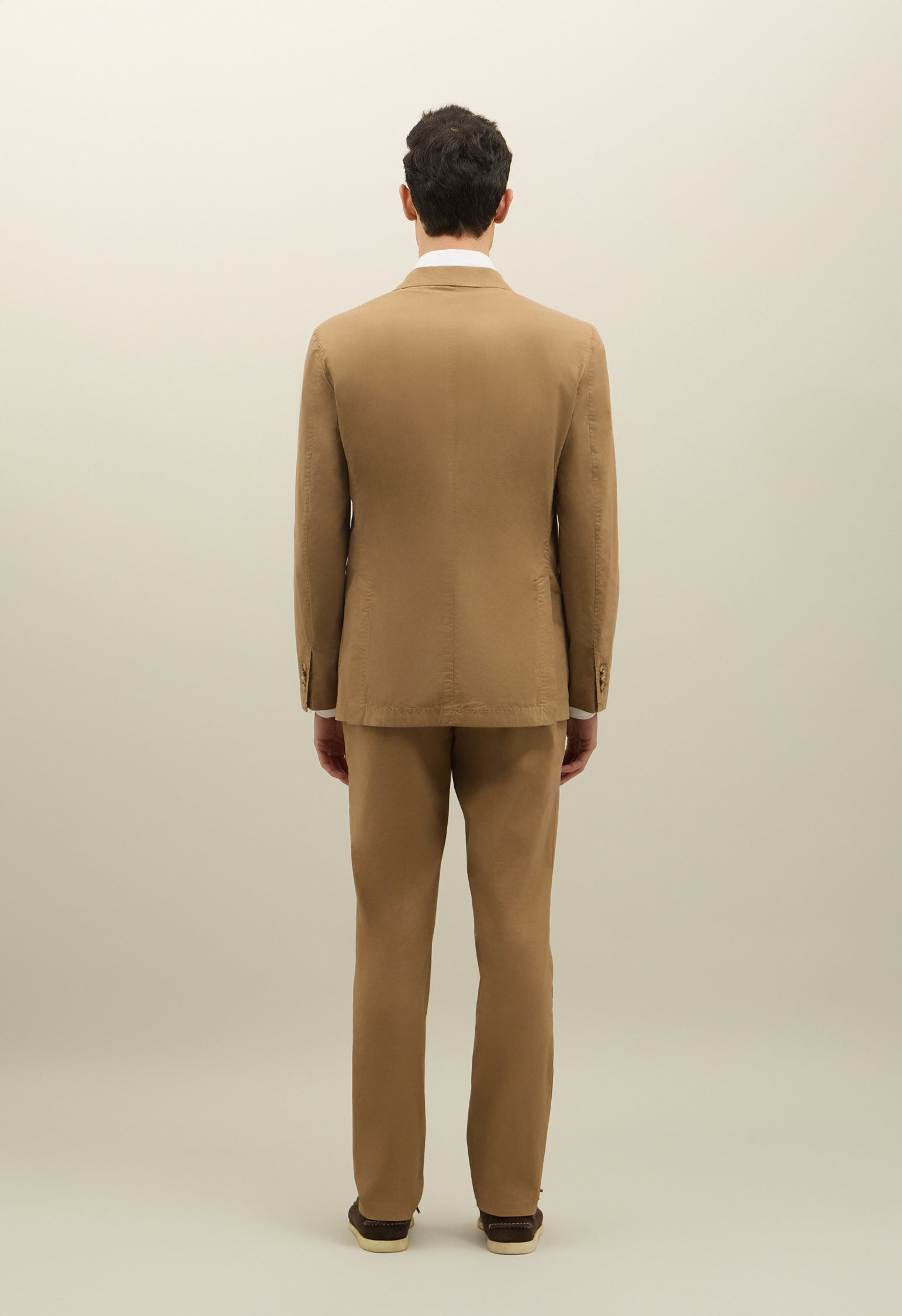 Abito K-Jacket in popeline leggero tinto in capo marrone chiaro