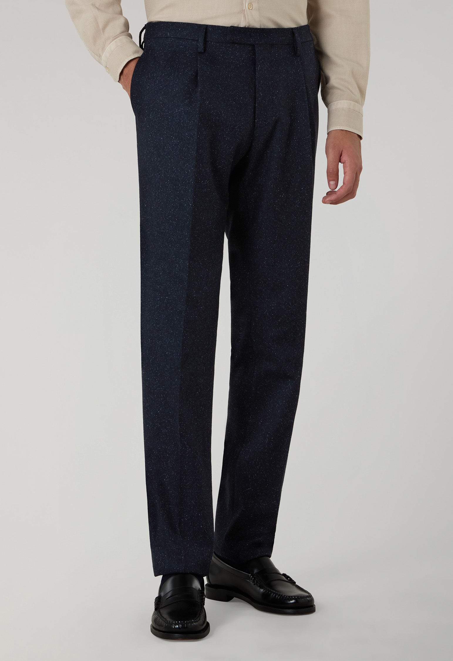 Blue blended Wool Silk K-Suit