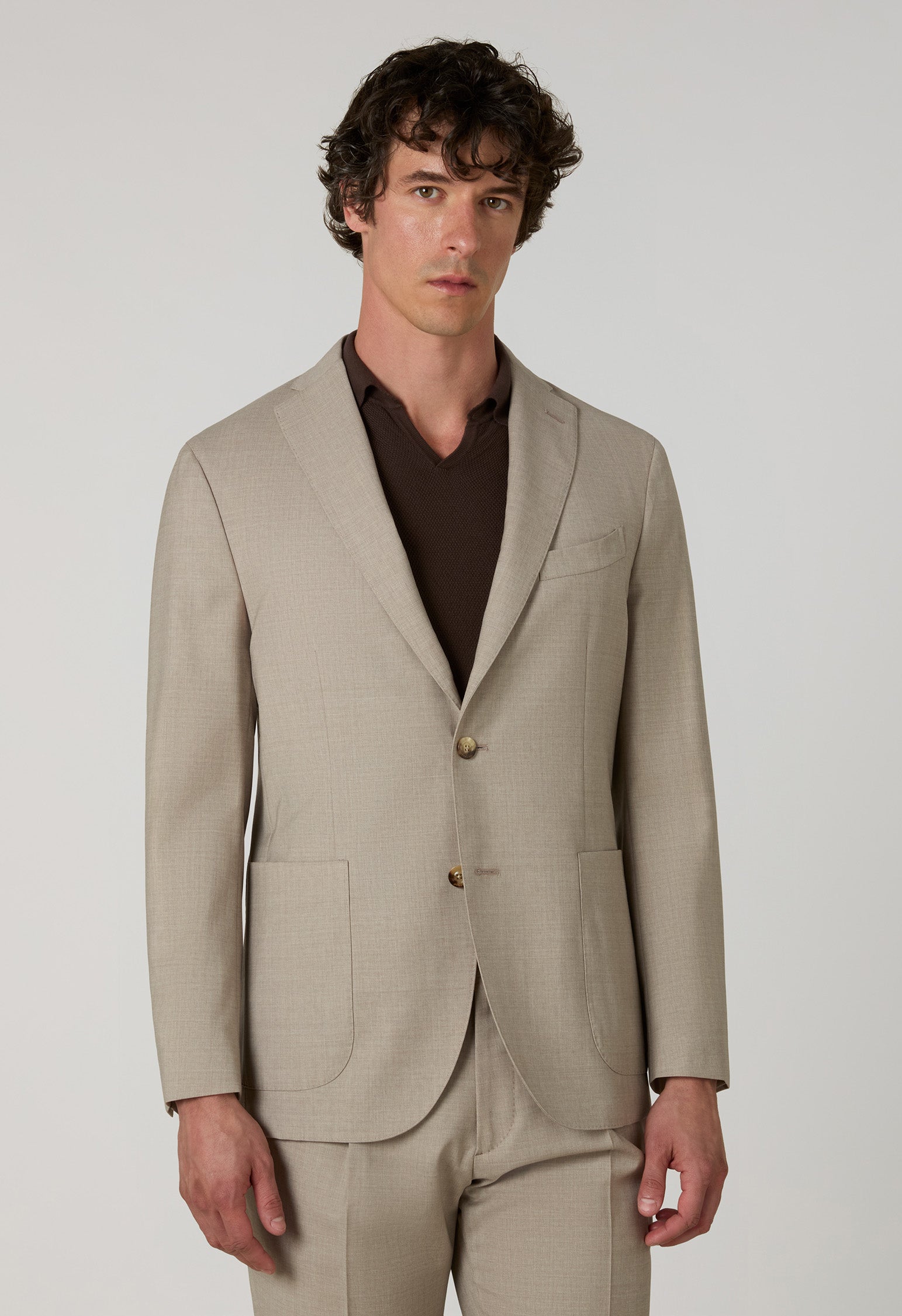 Beige Summer Wool K-Suit
