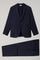 Dunkelblauer K-Jacket-Anzug aus leichter Stretchwolle