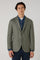 K-Jacket in lana con micro-struttura verde