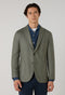 K-Jacket in lana con micro-struttura verde