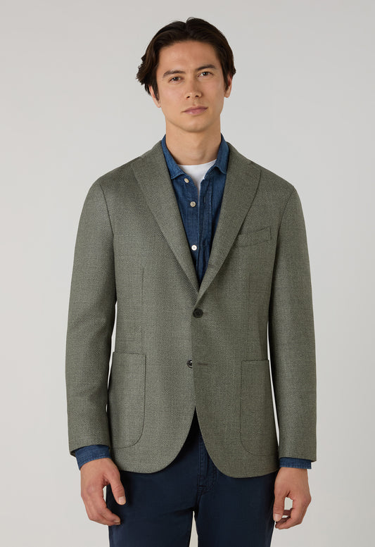 Green Wool Micro-Structure K-Jacket