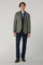 K-Jacket in lana con micro-struttura verde