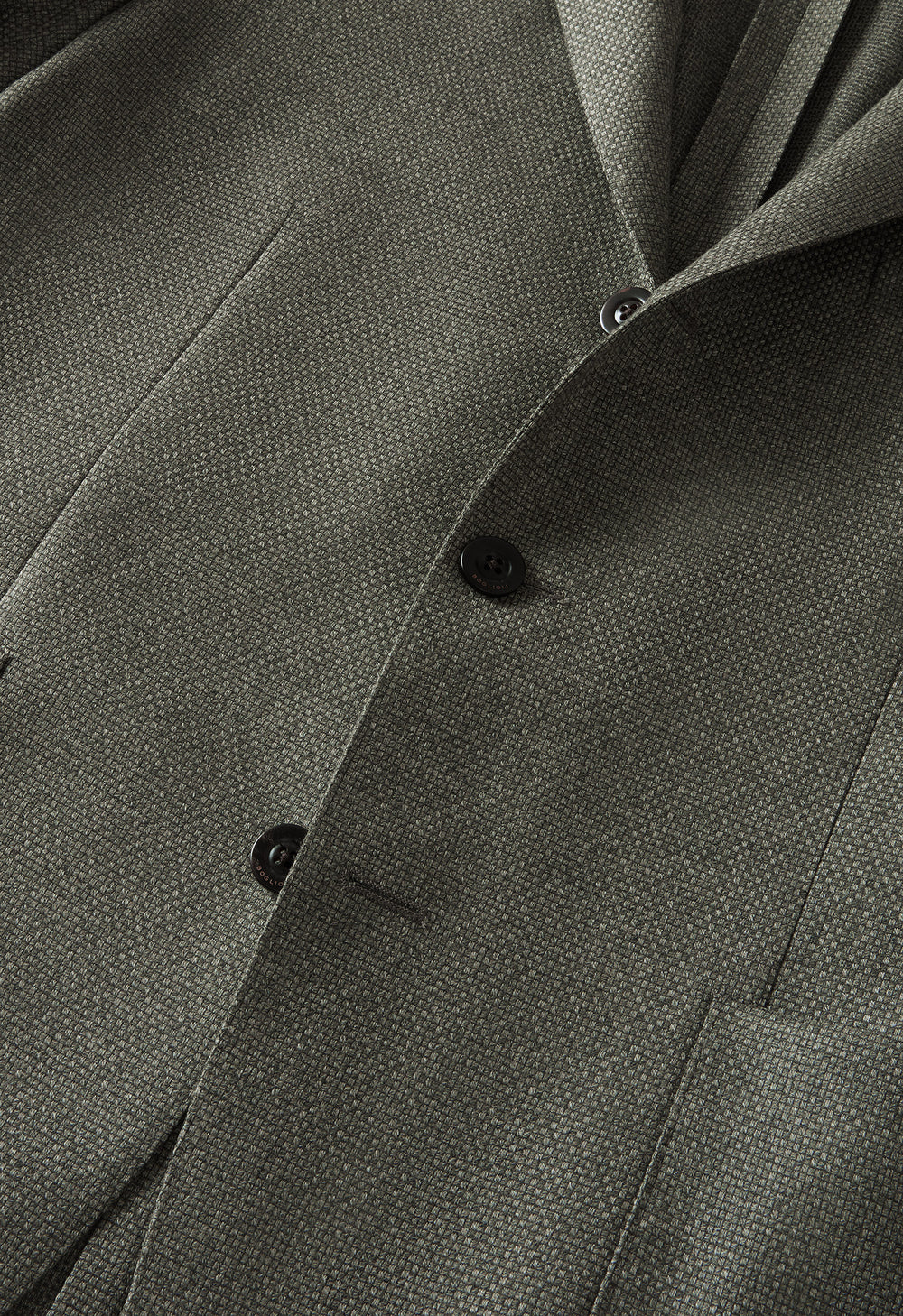K-Jacket in lana con micro-struttura verde