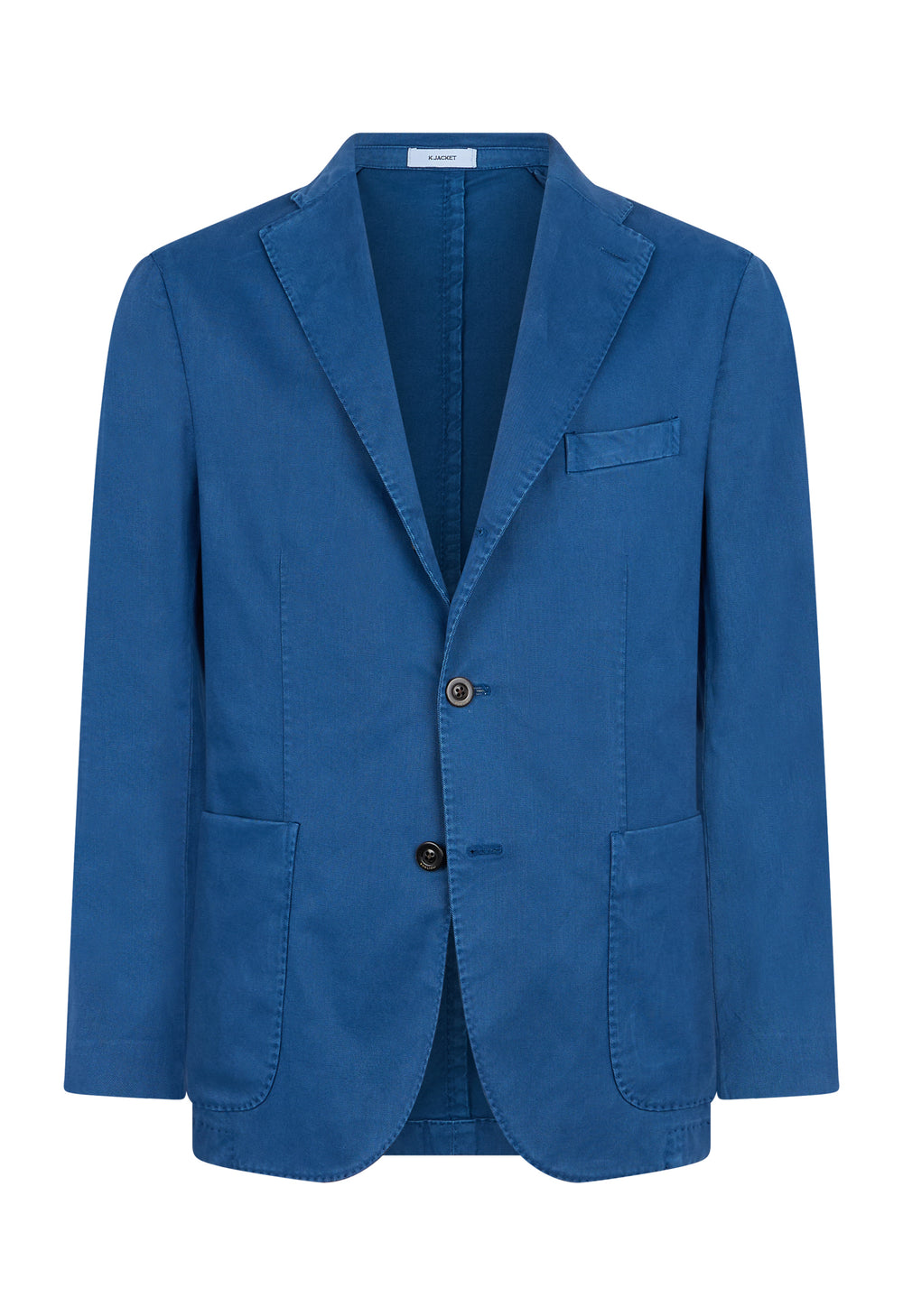 Blaue stückgefärbte K-Jacket aus Baumwolle und Tencel