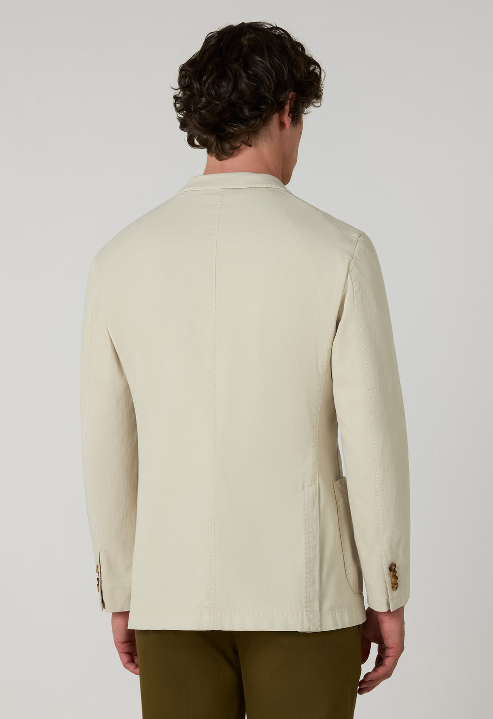 K-Jacket in cotone stretch tinto in capo beige