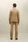 Dunkelbeiger K-Suit aus Leinen-Tencel-Satin