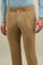 Dunkelbeiger K-Suit aus Leinen-Tencel-Satin