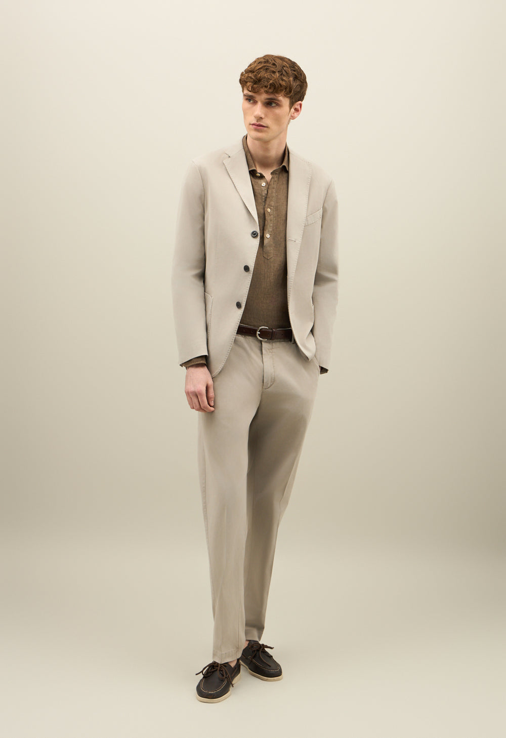 Beige Tinto Terra Stretch Cotton K-Suit