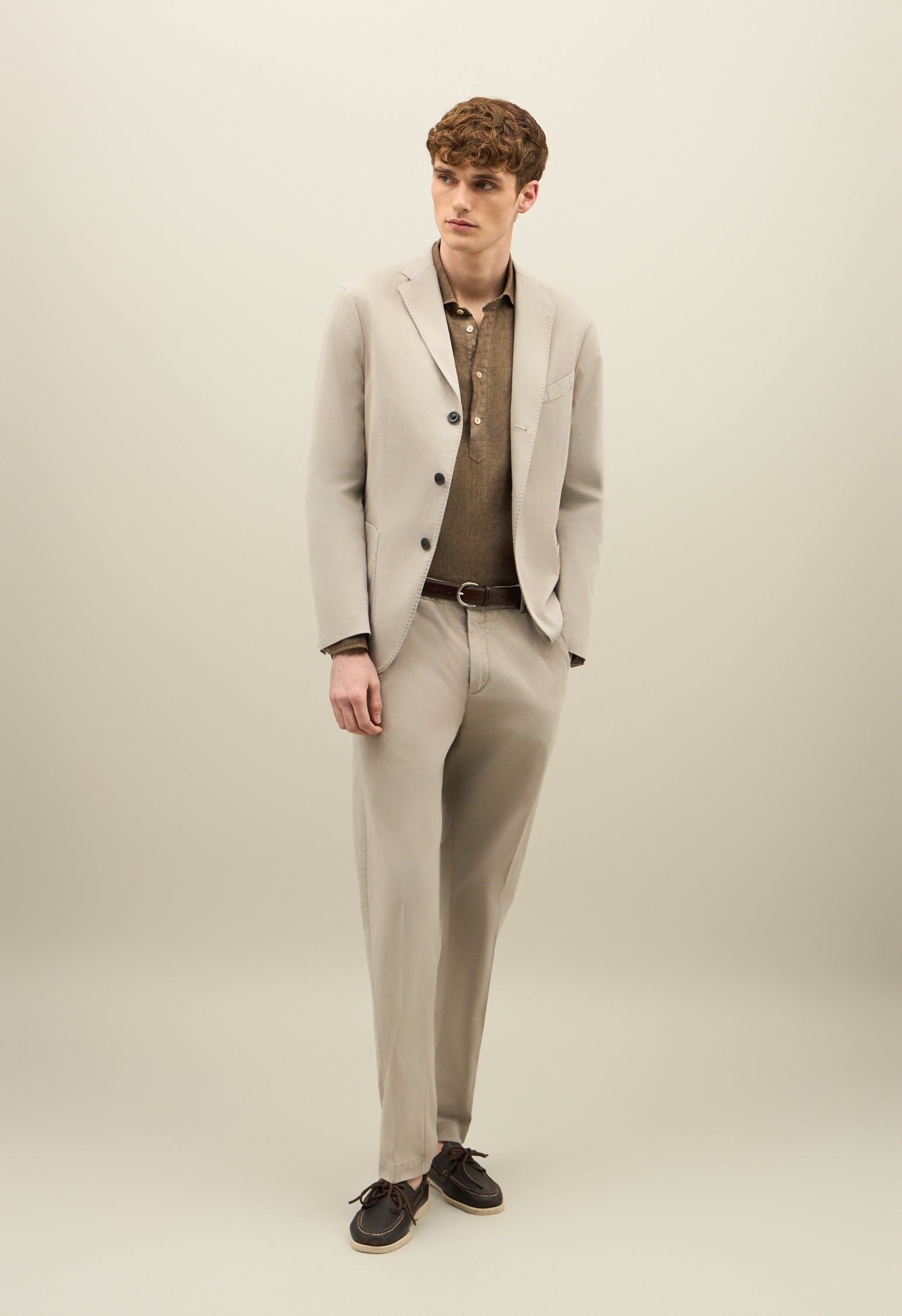 Beige Tinto Terra Stretch Cotton K-Suit