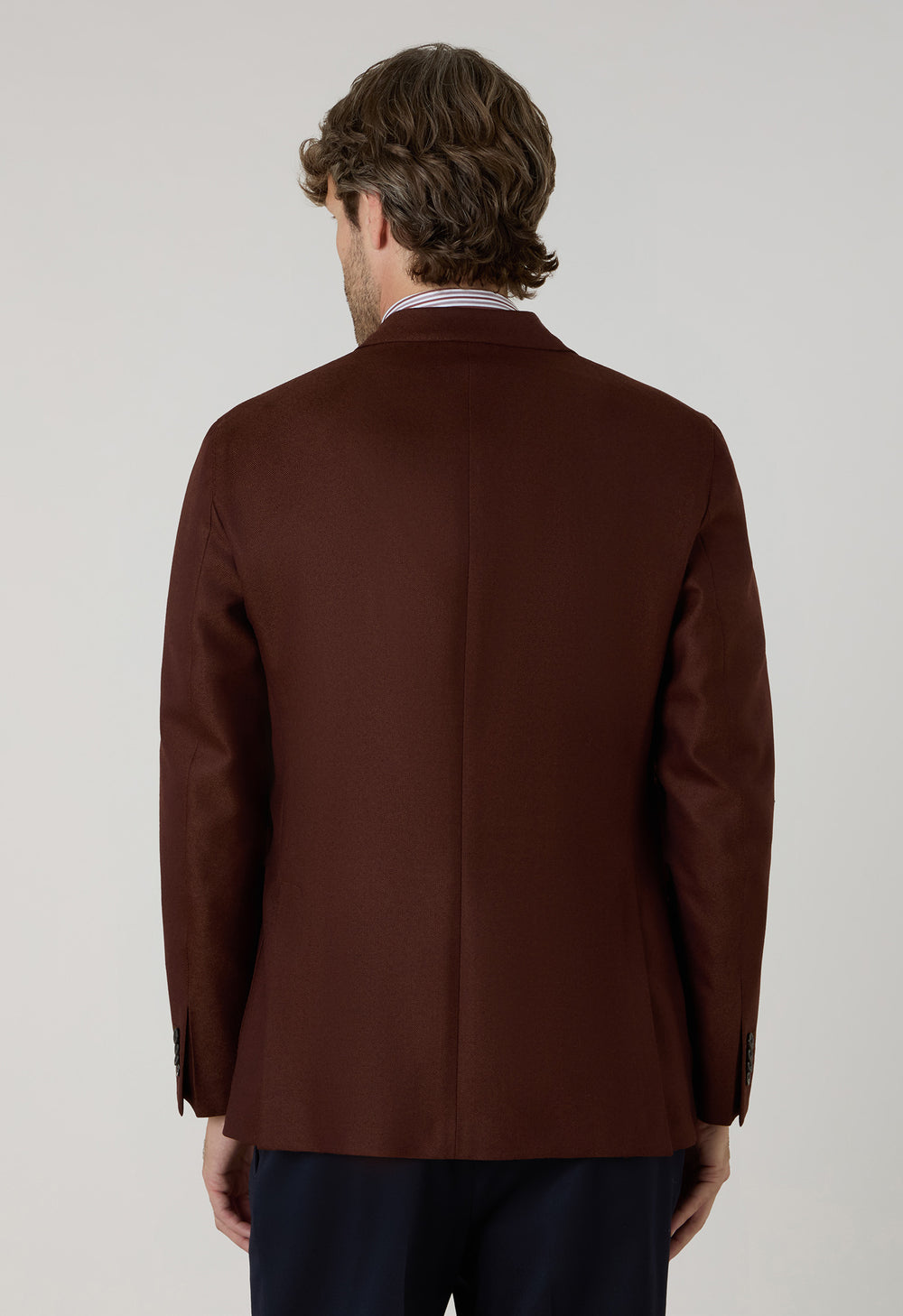 Cinnamon Hopsack Wool double-breasted K-Jacket