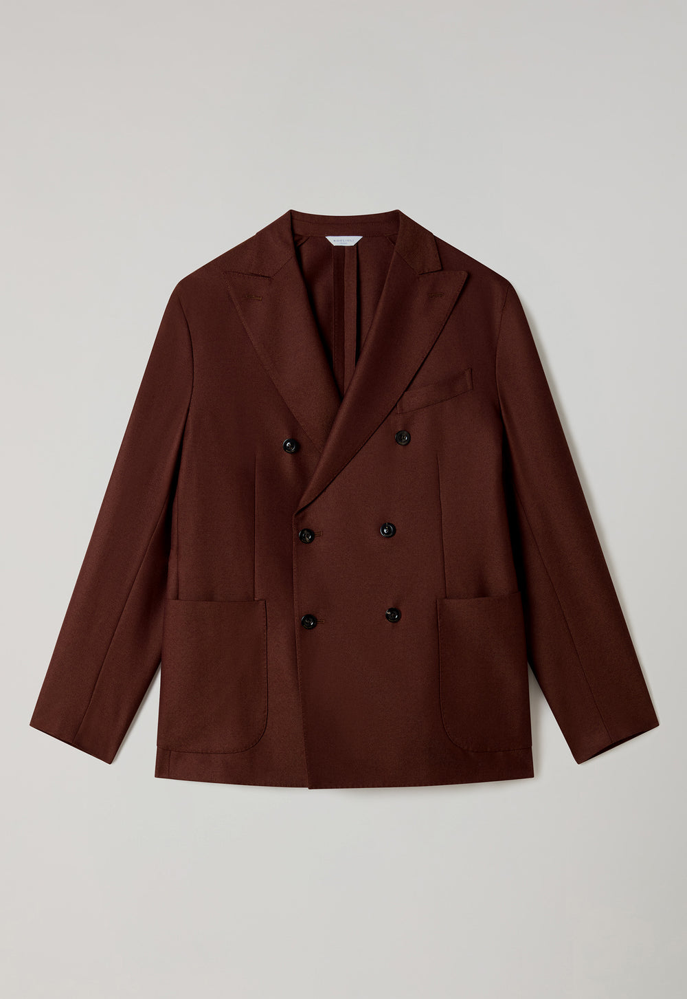Cinnamon Hopsack Wool double-breasted K-Jacket