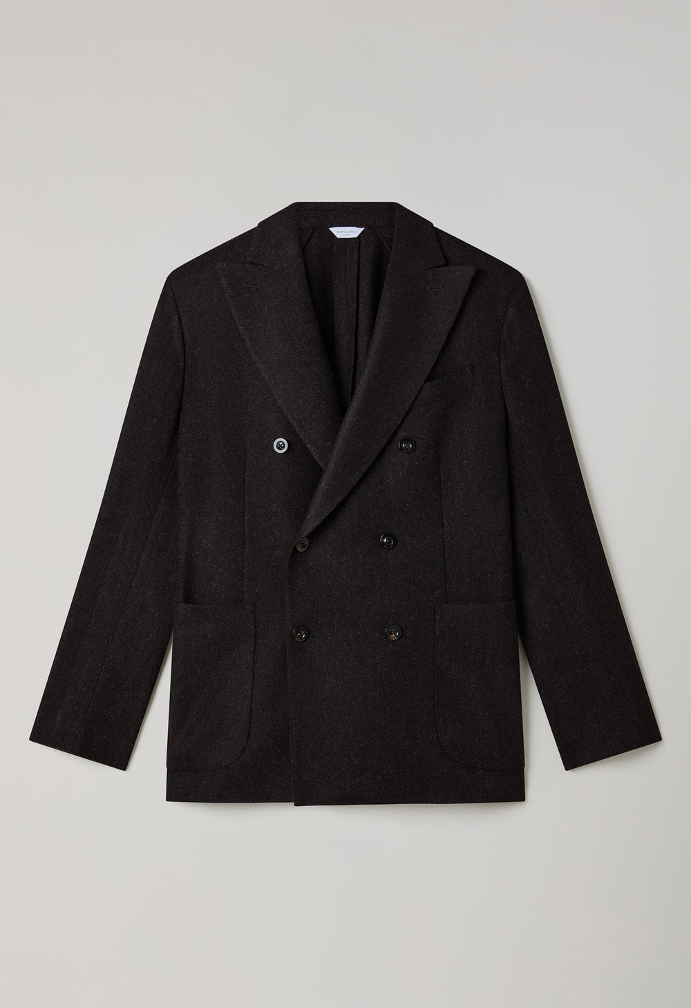 Brown Shetland Chevron double-breasted K-Jacket