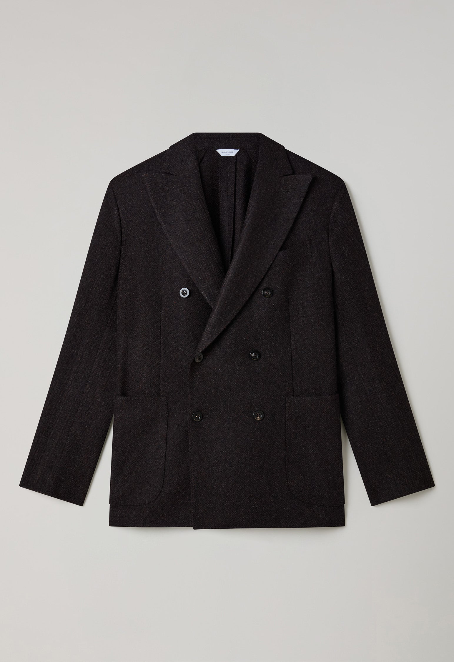 Brown Shetland Chevron double-breasted K-Jacket