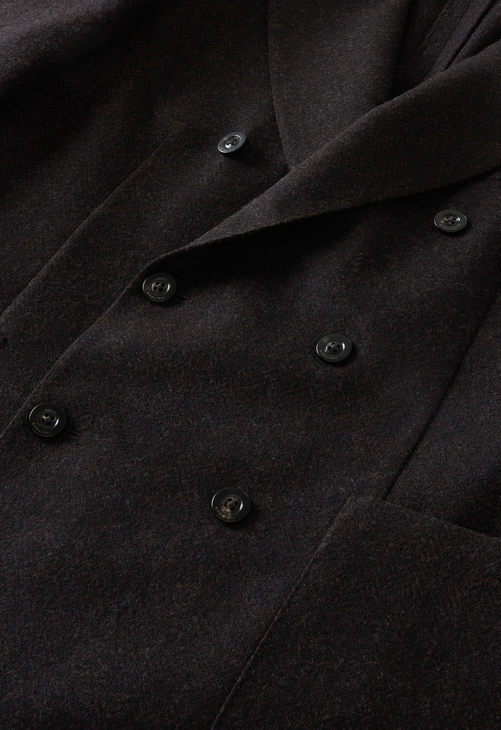 Brown Shetland Chevron double-breasted K-Jacket