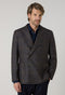 Grey Wool Cashmere Pied-de-poule double-breasted K-Jacket