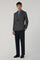 Grey Wool Cashmere Pied-de-poule double-breasted K-Jacket