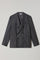 Grey Wool Cashmere Pied-de-poule double-breasted K-Jacket