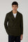 Green Garment Dyed Overcheck Wool double-breasted K-Jacket