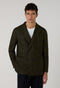 Green Garment Dyed Overcheck Wool double-breasted K-Jacket